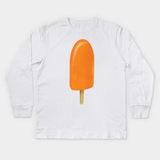 Orange single popsicle Kids Long Sleeve T-Shirt